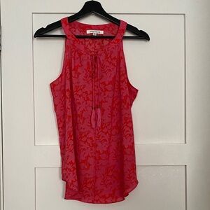 Rose & Olive Pink Floral Sleeveless Top